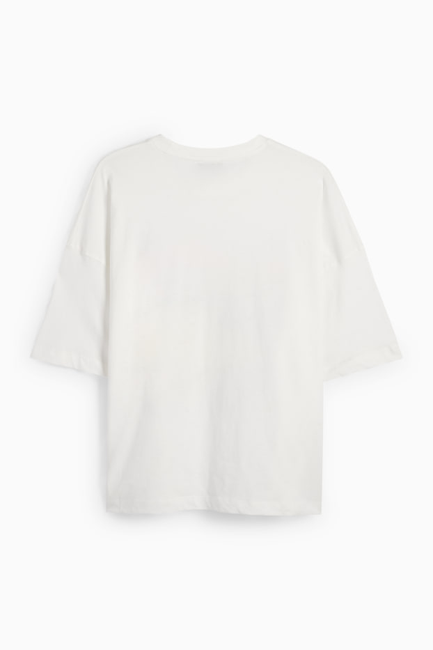 Femmes - T-shirt - oversize - blanc