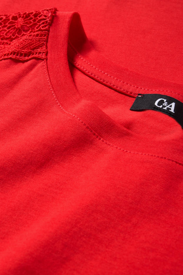 Dámské - Tričko - regular fit - červená