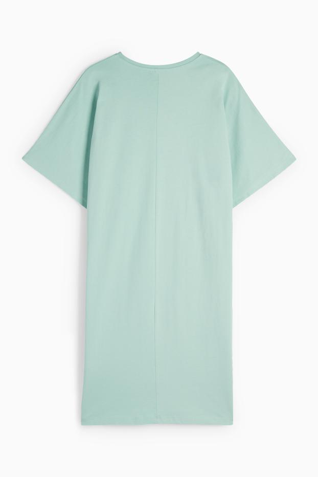 Women - T-shirt dress - light green