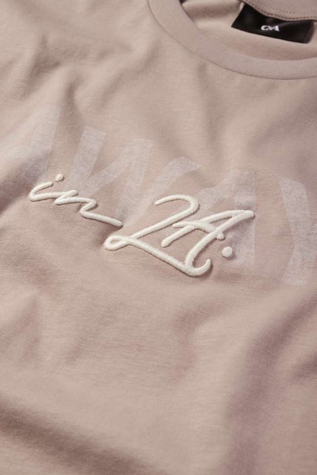 Hommes - T-shirt - regular fit - taupe