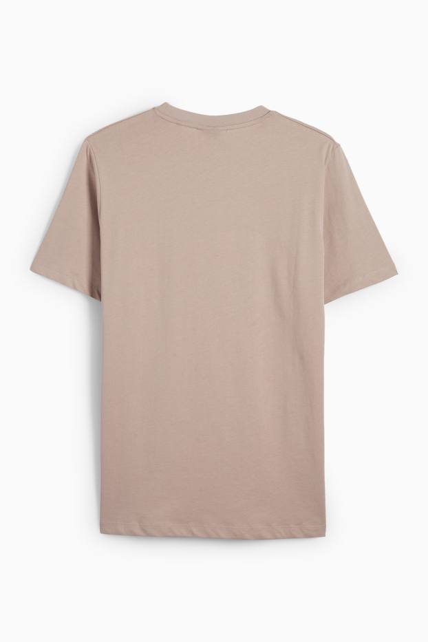 Hommes - T-shirt - regular fit - taupe