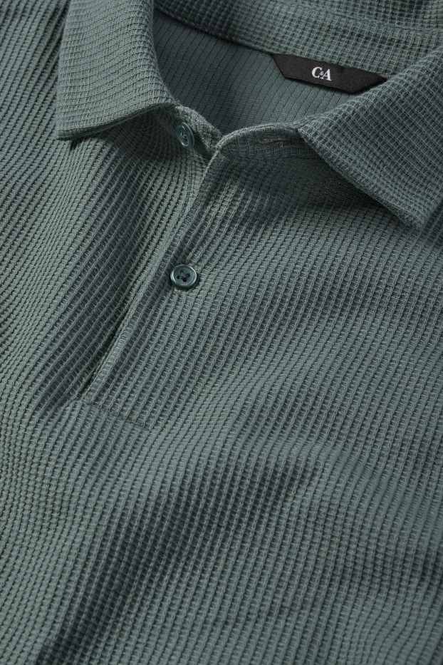 Herren - Poloshirt - strukturiert - grün