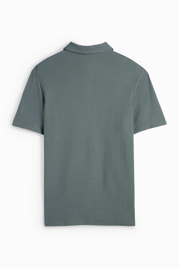 Herren - Poloshirt - strukturiert - grün