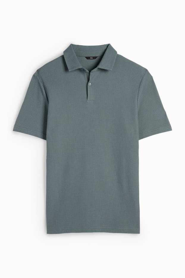 Herren - Poloshirt - strukturiert - grün