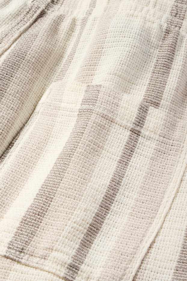 Herren - Shorts - gestreift - hellbeige