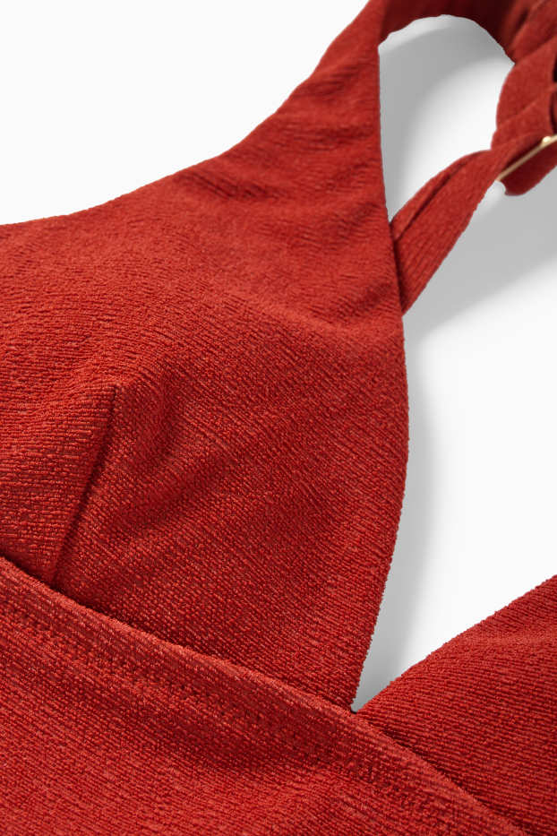 Donna - Sopra bikini - imbotto - LYCRA® XTRA LIFE™ - tessuto tramato - rosso scuro
