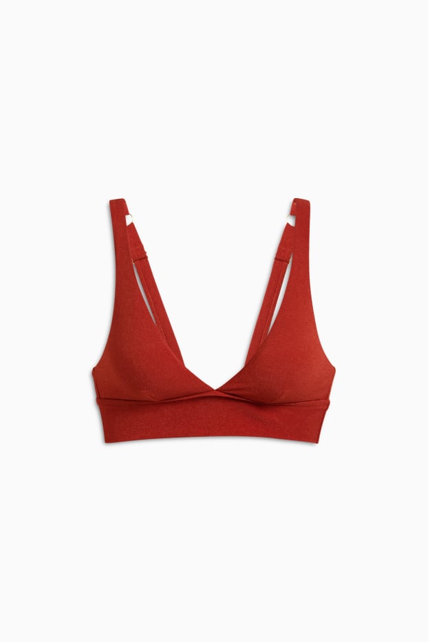 Donna - Sopra bikini - imbotto - LYCRA® XTRA LIFE™ - tessuto tramato - rosso scuro