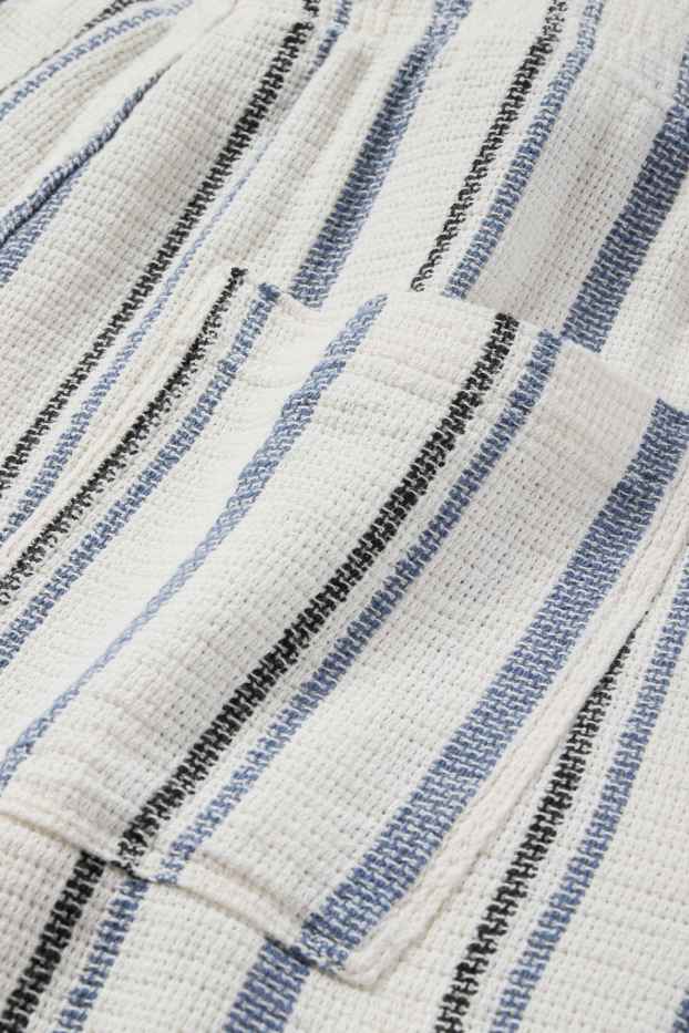 Hommes - Short - à rayures - blanc crème