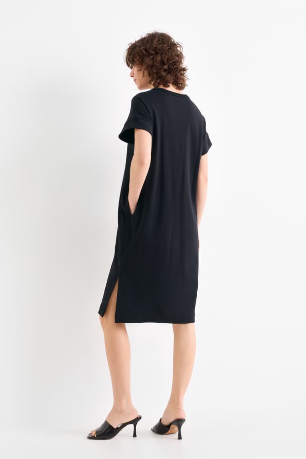 Donna - Vestito a t-shirt - nero