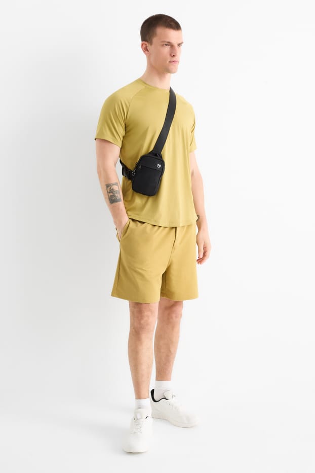 Hommes - Short en molleton de sport - jaune moutarde