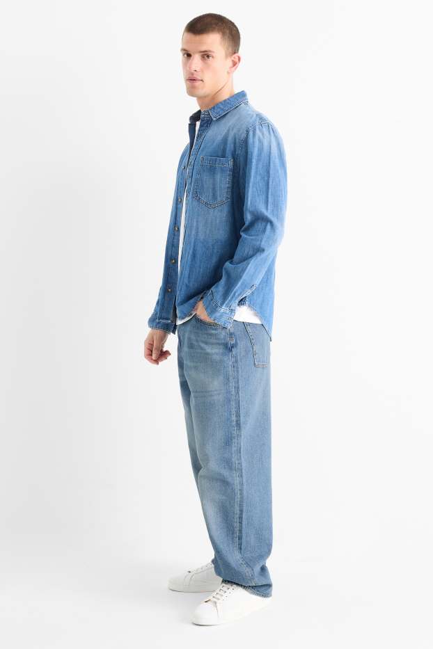 Pánské - Baggy jeans - džíny - modré