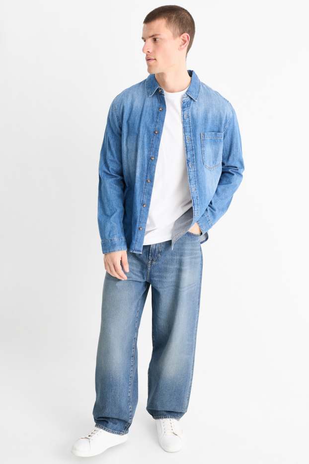 Pánské - Baggy jeans - džíny - modré