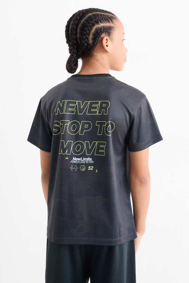 Niños: niños - Camiseta funcional - estampada - negro