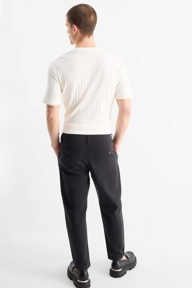 Hommes - Chino - tapered fit - noir