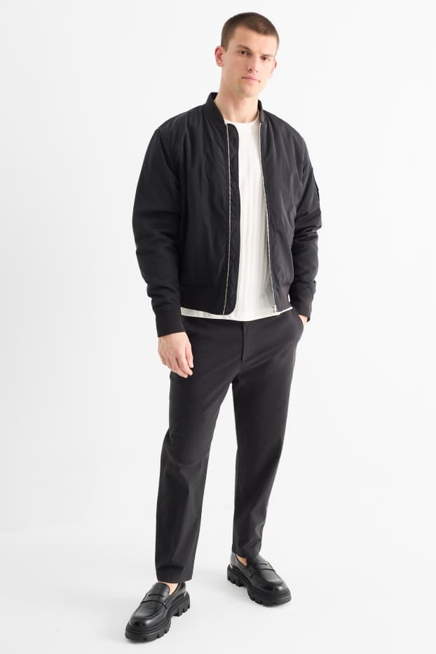 Hommes - Chino - tapered fit - noir