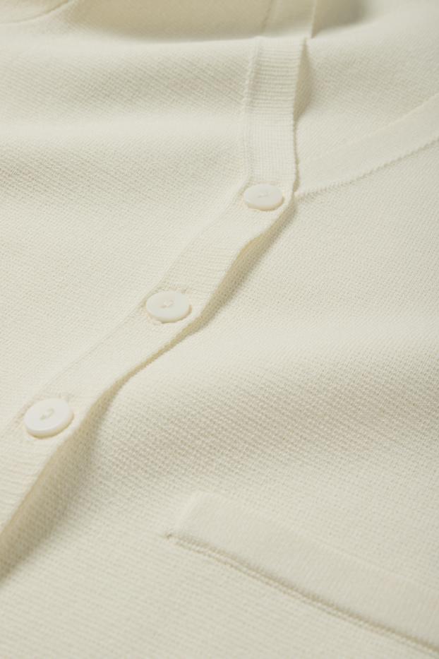 Femmes - Gilet de maille - blanc crème
