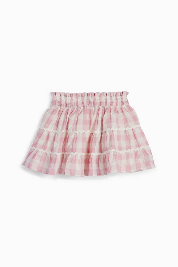 Enfants filles - Jupe - à carreaux - rose