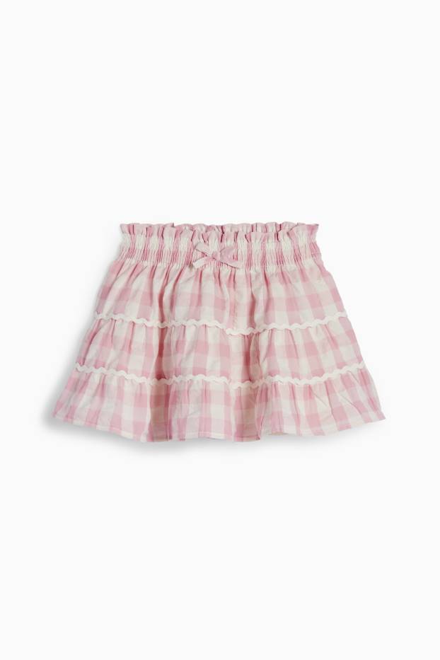 Enfants filles - Jupe - à carreaux - rose