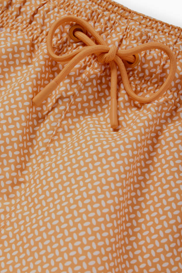 Herren - Badeshorts - Minimal-Print - orange