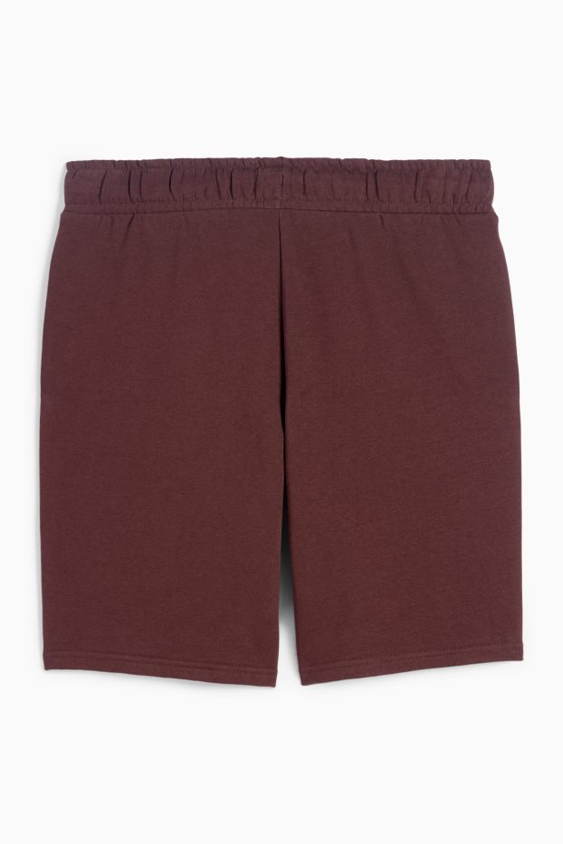 Home - Pantalons curts de xandall - marró fosc