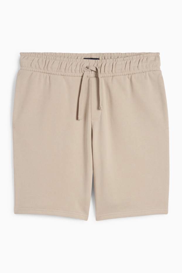 Men - Sweat shorts - light beige
