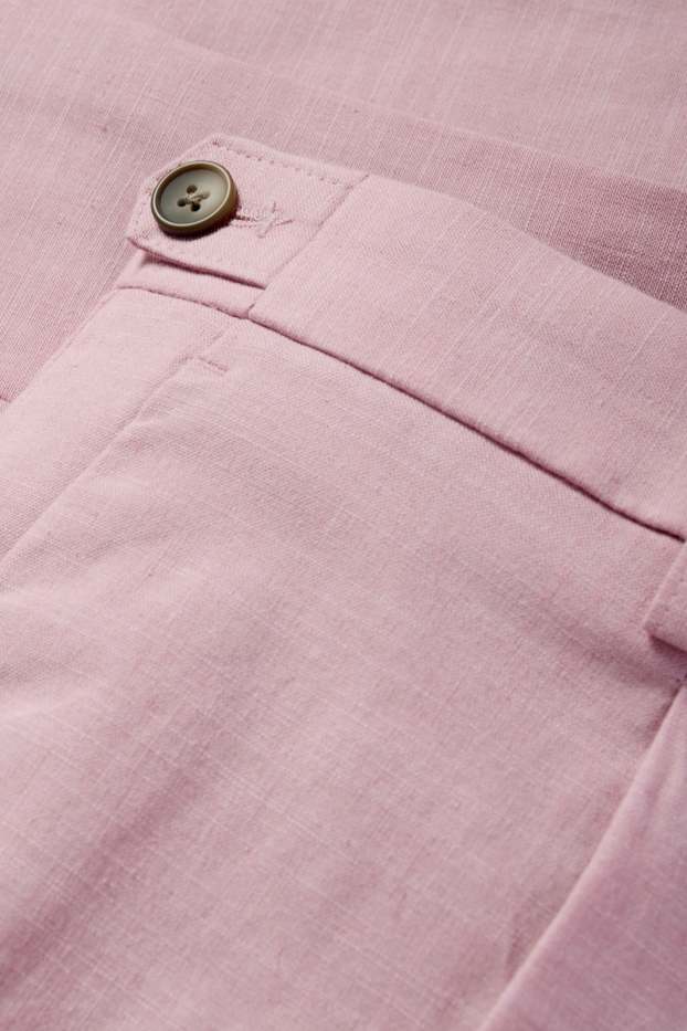 Bărbați - Pantaloni modulari cu conținut de in - regular fit - stretch - roz