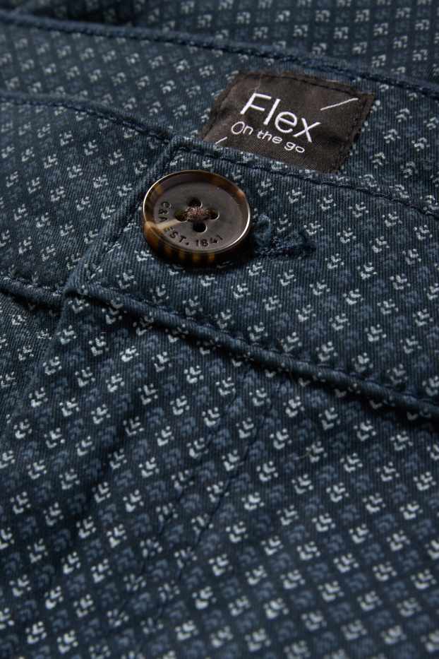Home - Pantalons curts - Flex - estampat minimalista - blau fosc