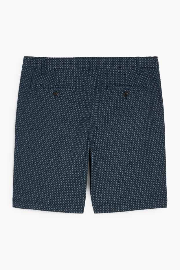 Home - Pantalons curts - Flex - estampat minimalista - blau fosc