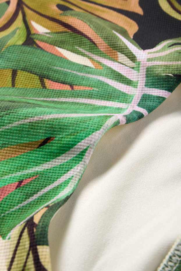 Damen - Badeanzug - wattiert - LYCRA® XTRA LIFE™ - gemustert - grün