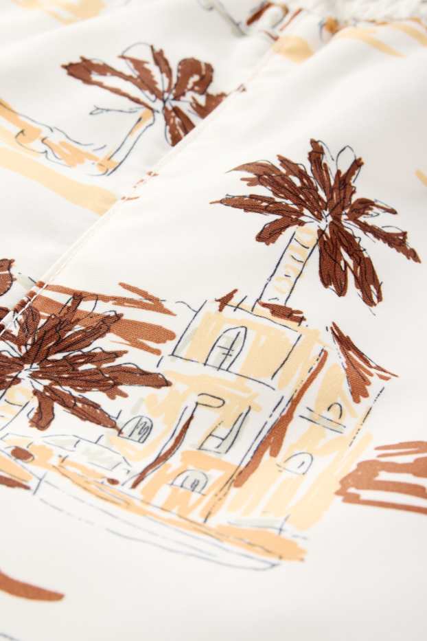 Hommes - Short de bain - à motif - blanc crème