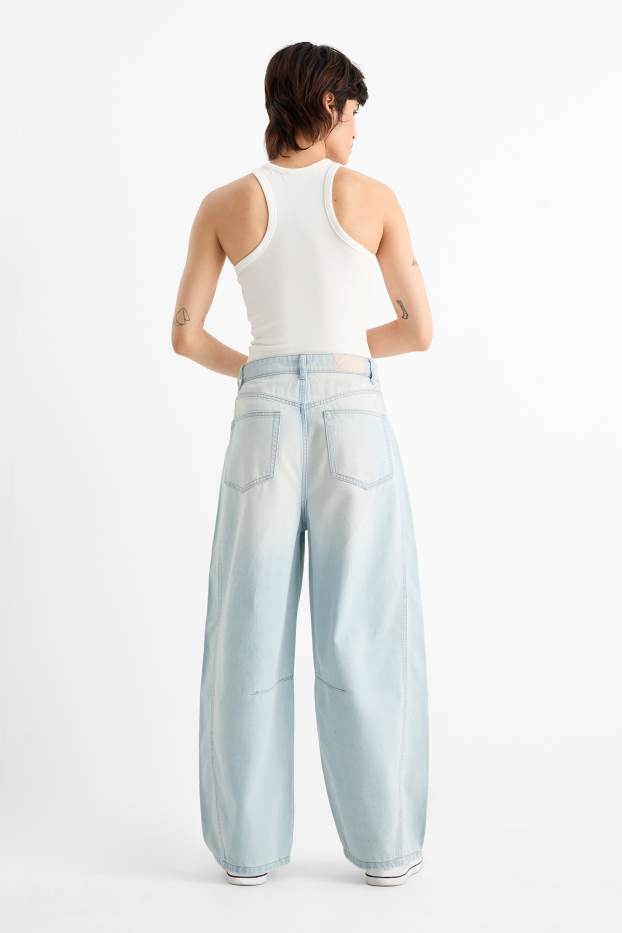 Femmes - Balloon jean - mid waist - jean bleu clair