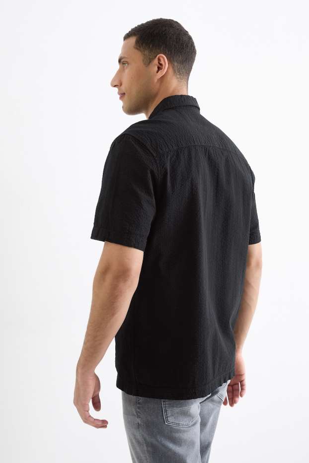 Herren - Hemd - Relaxed Fit - Kent - schwarz