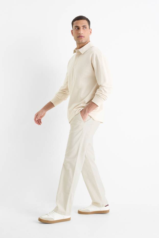 Uomo - Pantaloni chino - regular fit - bianco crema