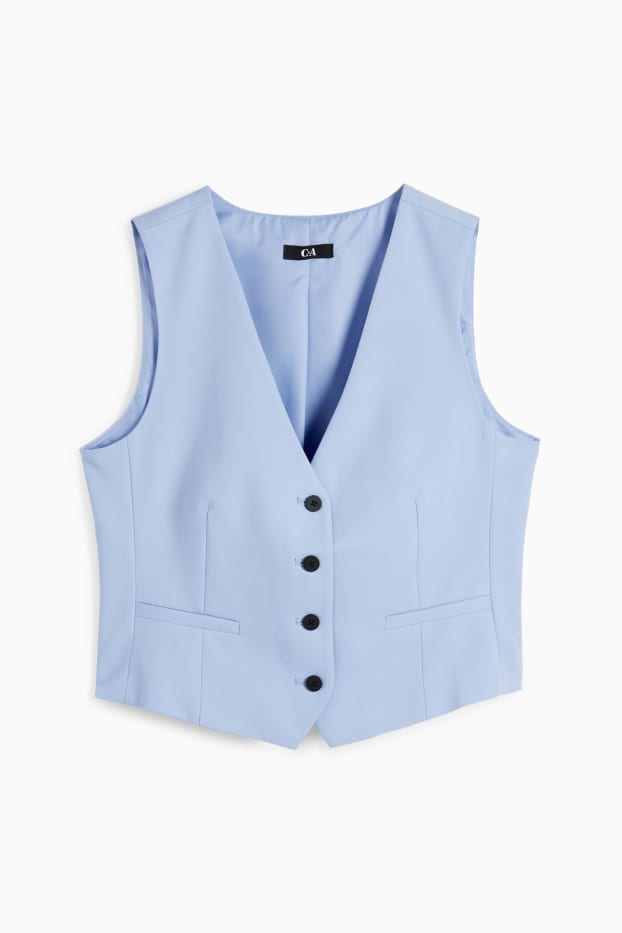 Dames - Business-gilet - regular fit - lichtblauw