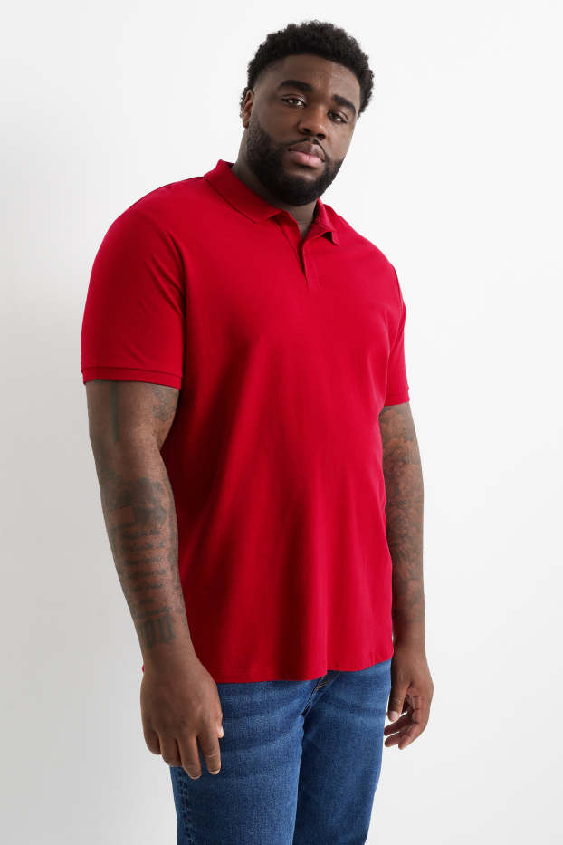 Uomo - Polo - rosso scuro