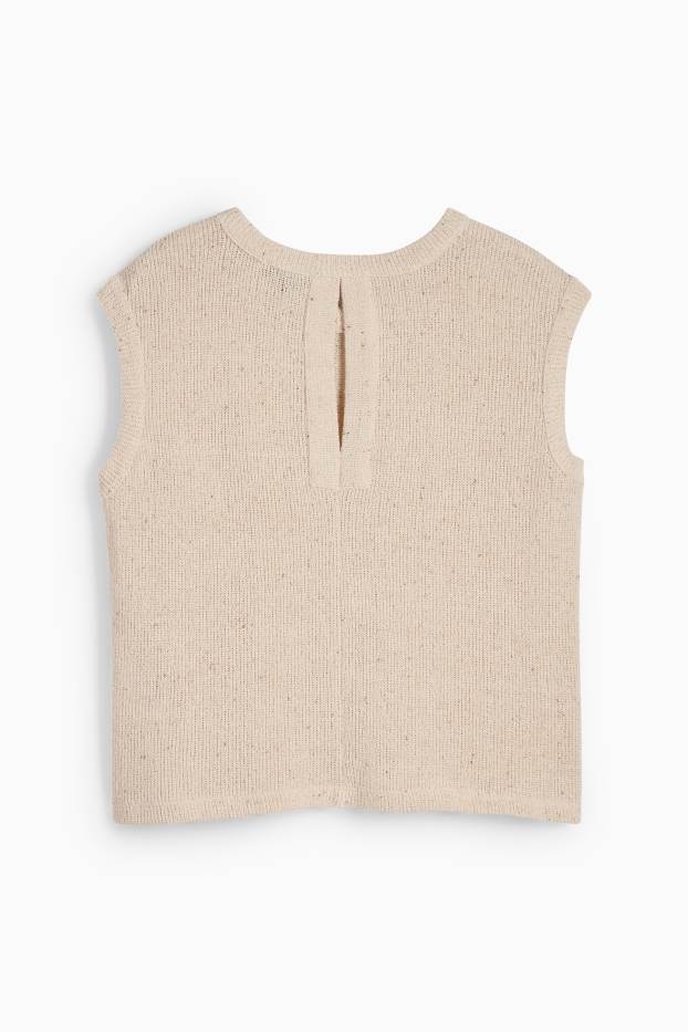 Femmes - Haut en maille - beige clair
