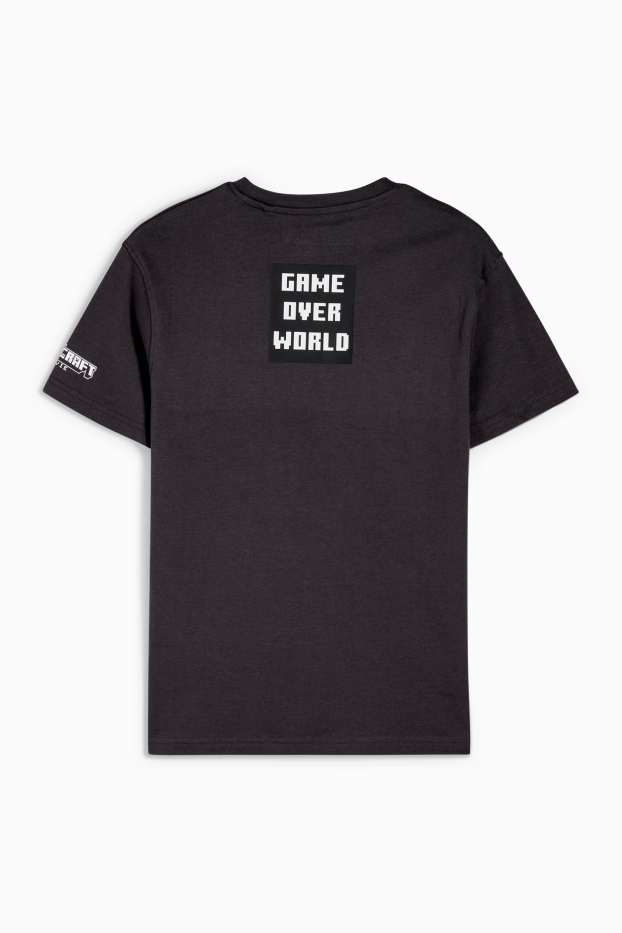 Kinderen: jongens - Minecraft - T-shirt - donkergrijs