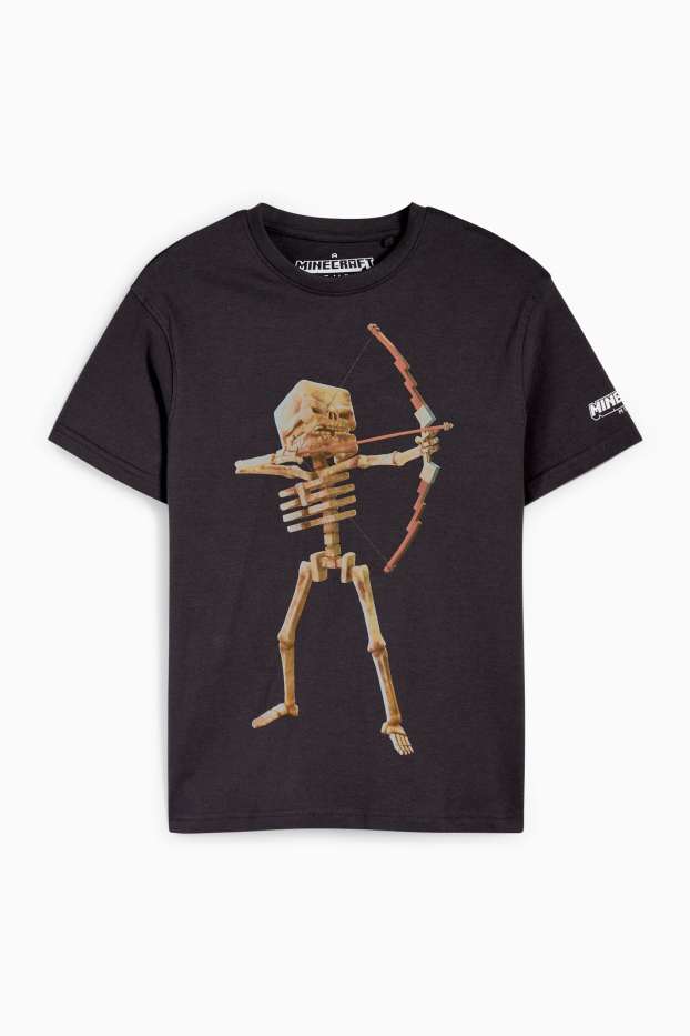 Kinderen: jongens - Minecraft - T-shirt - donkergrijs
