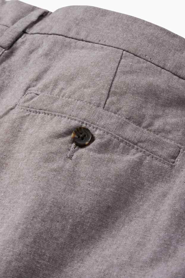 Herren - Shorts mit Leinen-Anteil - grau