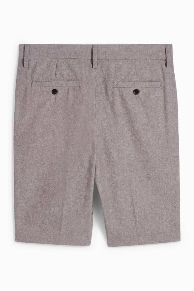 Herren - Shorts mit Leinen-Anteil - grau