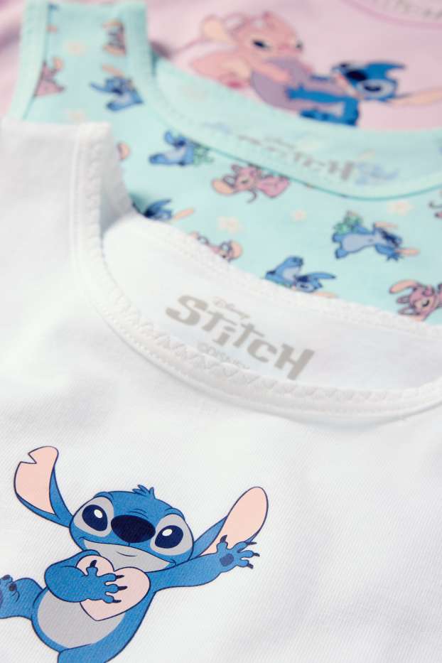 Kinder Mädchen - Multipack 3er - Lilo & Stitch - Singlet - rosa