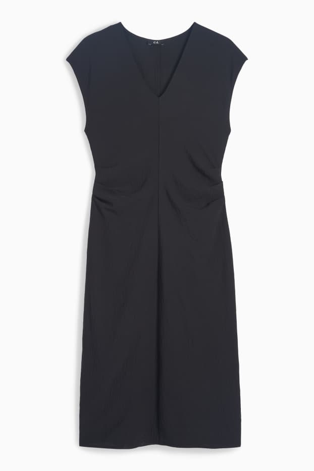 Donna - Vestito aderente con scollo a V - nero