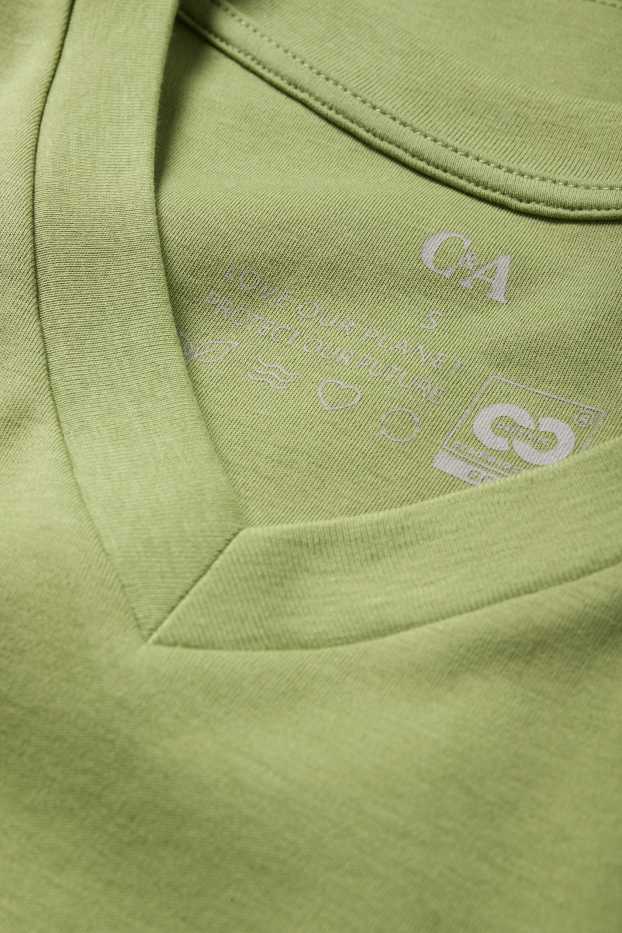 Women - Basic V-neck T-shirt - green