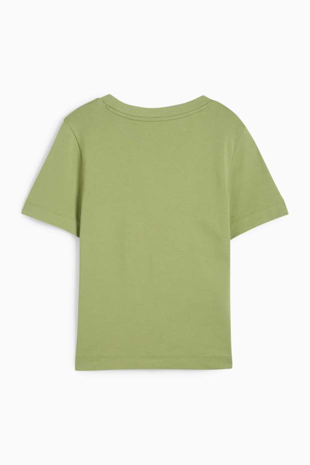 Women - Basic V-neck T-shirt - green