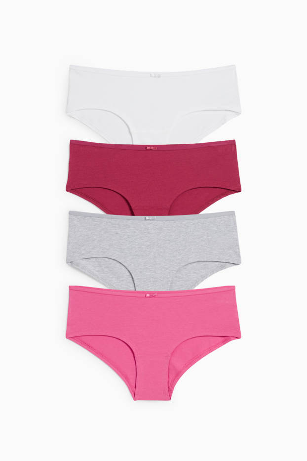 Donna - Confezione da 4 - coulotte - rosa scuro