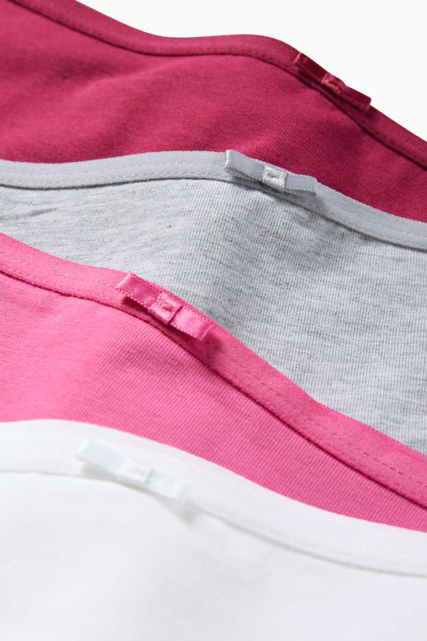 Femmes - Lot de 4 - culottes - rose foncé