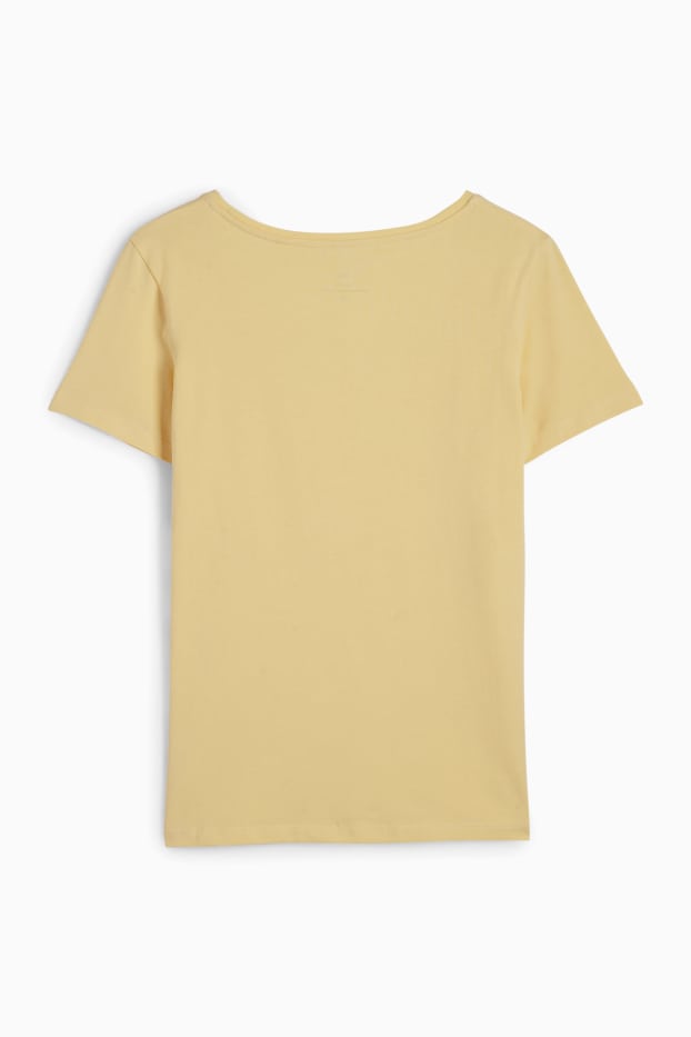 Dona - Samarreta de màniga curta - slim fit - groc