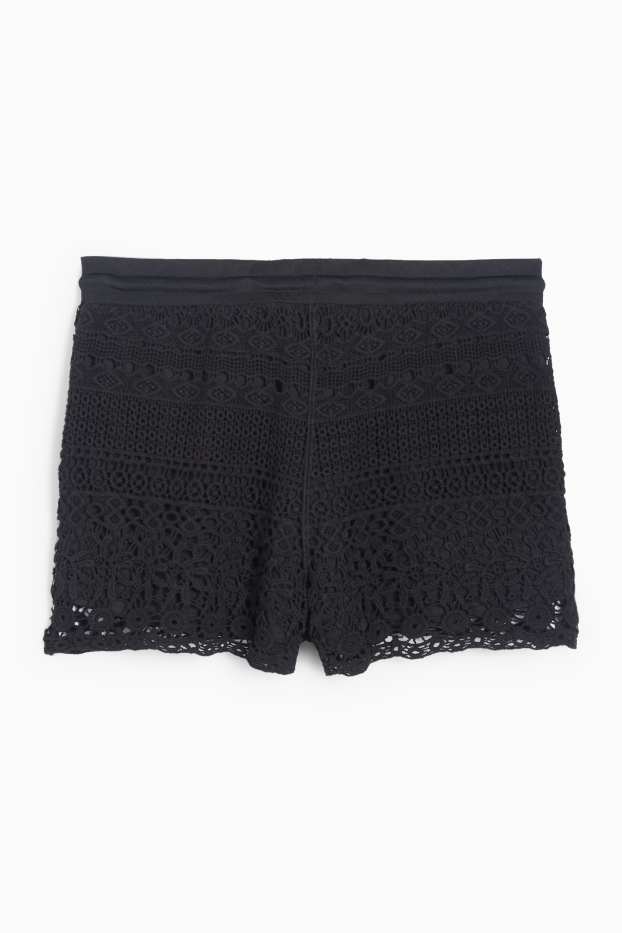Damen - Shorts - Mid Waist - schwarz