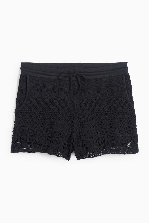 Damen - Shorts - Mid Waist - schwarz