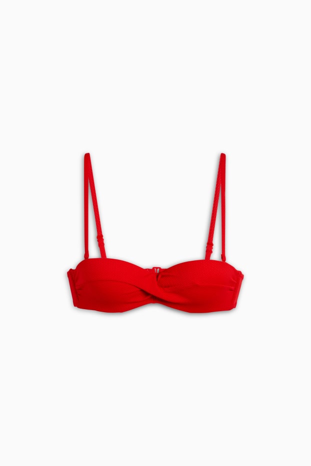 Damen - Bikini-Top - Bandeau - wattiert - LYCRA® XTRA LIFE™ - rot